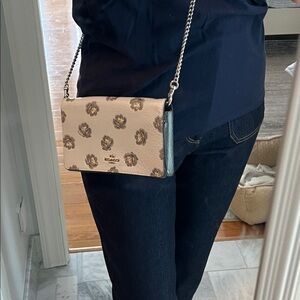 Coach light blue Floral Crossbody Bag